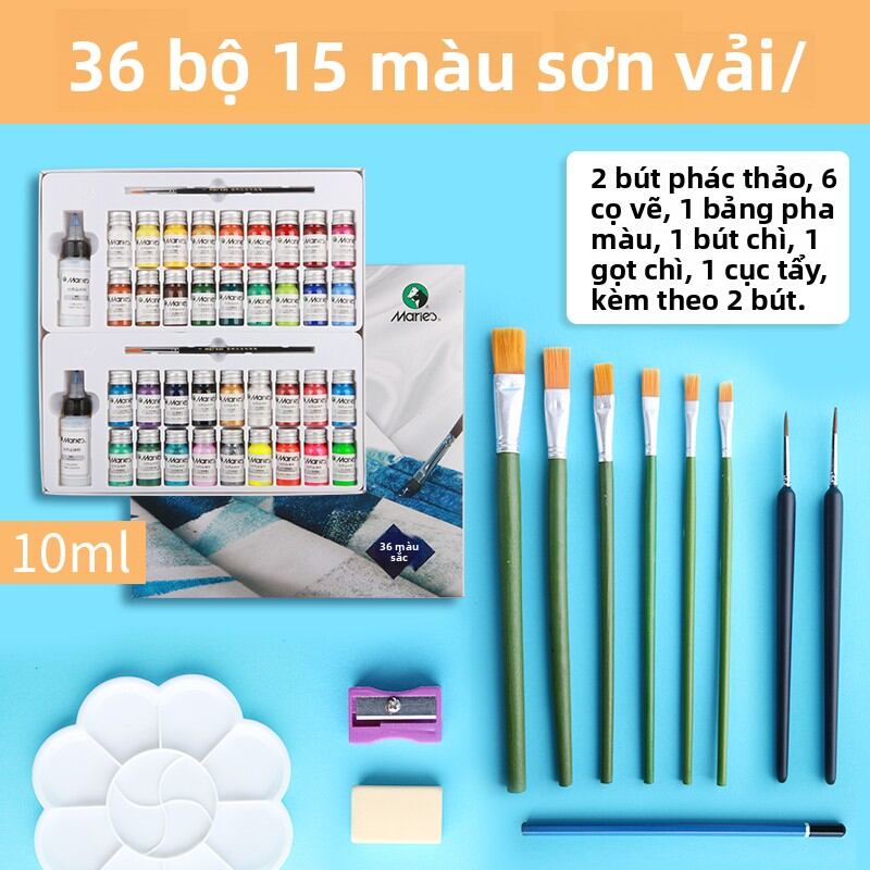 Mont Marte | Bộ 24 Màu Sắc Sơn Vải Chống Phai Chống Nắng Chống Nước