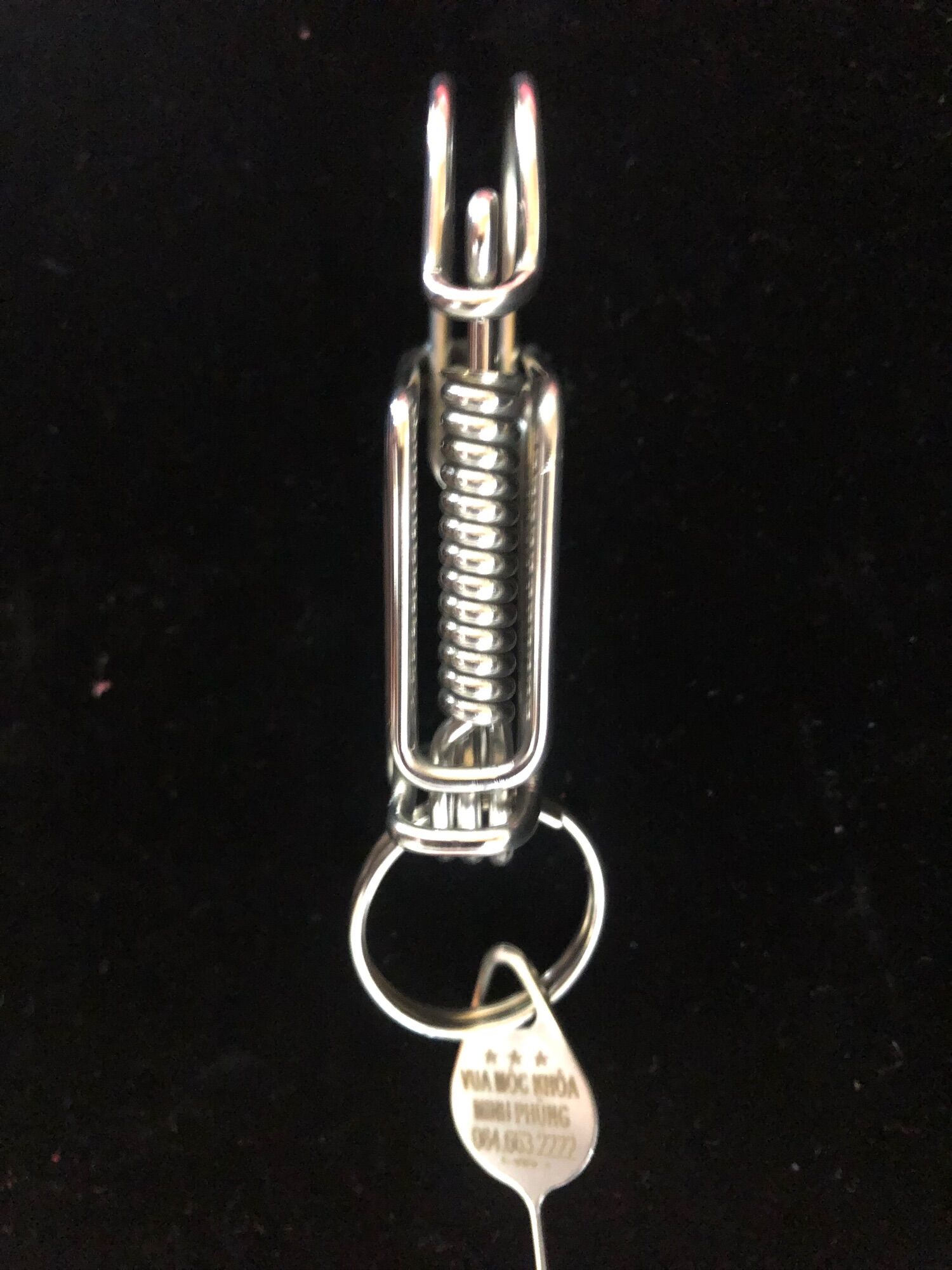 Móc khoá inox kiểu đơn giản nhỏ gọn