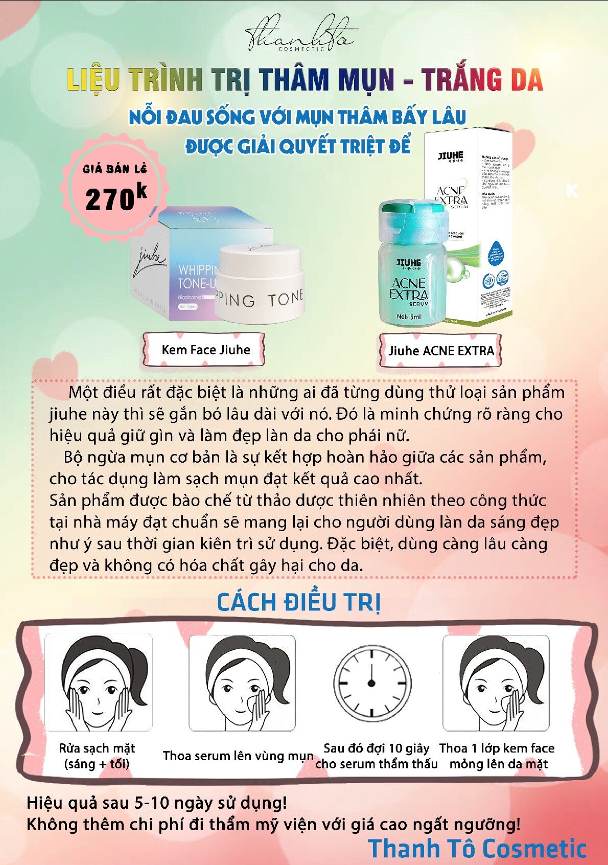 [HCM]COMBO KEM FACE JIUHE VÀ SERUM JIUHE MỤN ACNE EXTRA