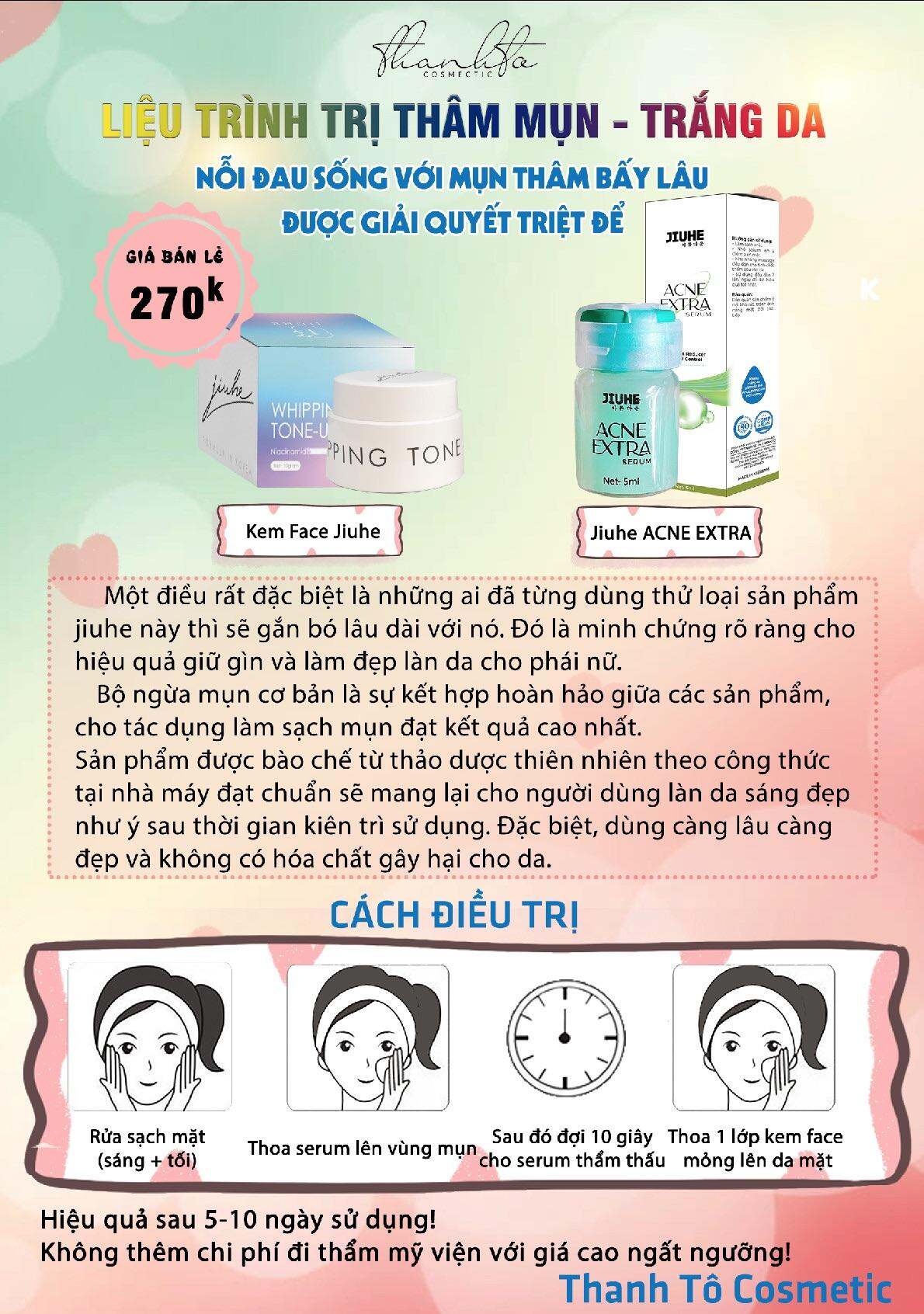 COMBO KEM FACE JIUHE VÀ SERUM JIUHE MỤN ACNE EXTRA