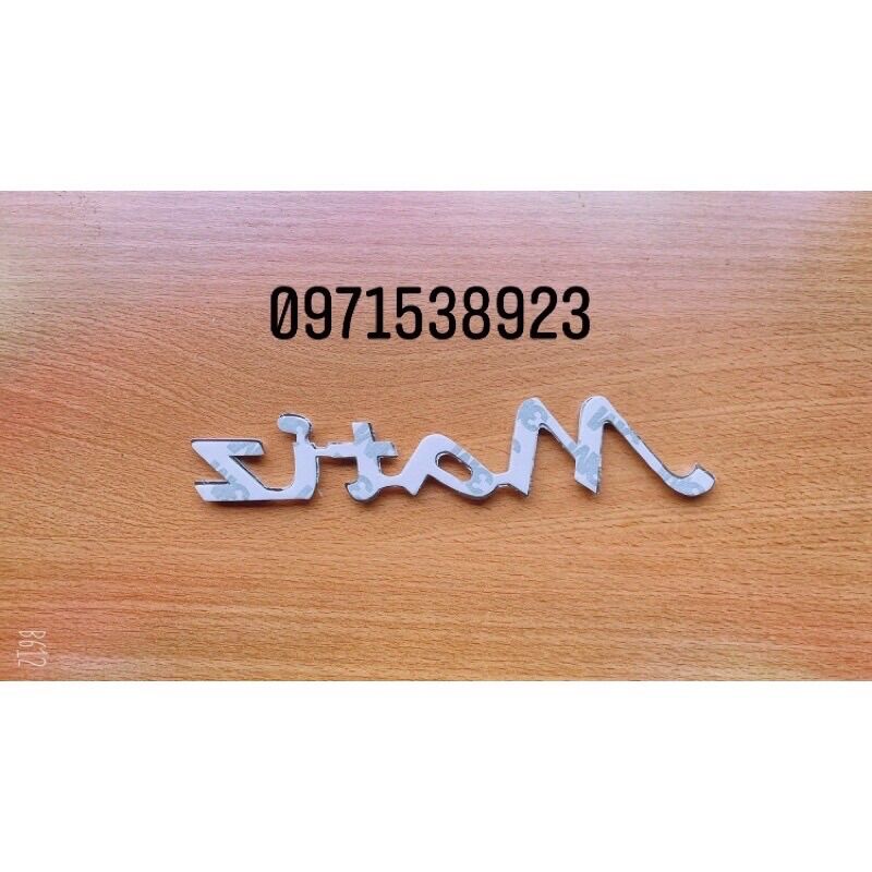 logo chữ DAEWOO MATIZ dán đuôi xe