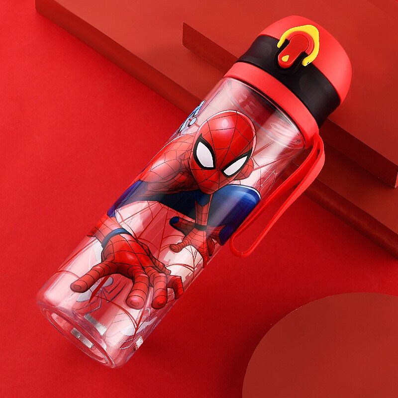 ❤️ hàng hot ❤️ bình nước siêu nhân nhện 570ml ko ống hút