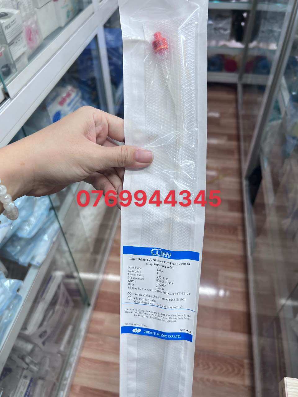 Dây thông tiểu 2 nhánh Cliny Silicone Foley dùng 1 tháng