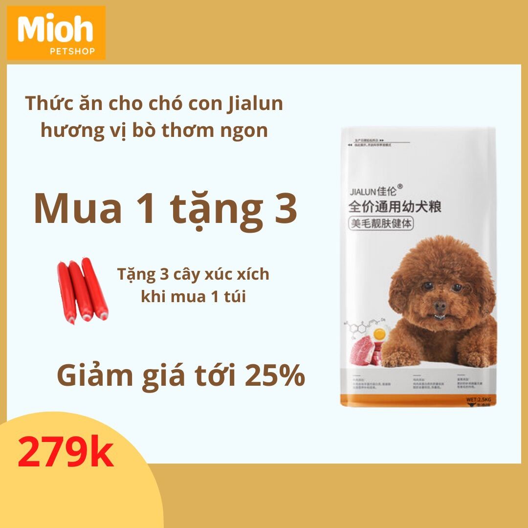 JIALUN 2,5kg Hạt thức ăn cho chó con - tất cả các giống chó nhỏ