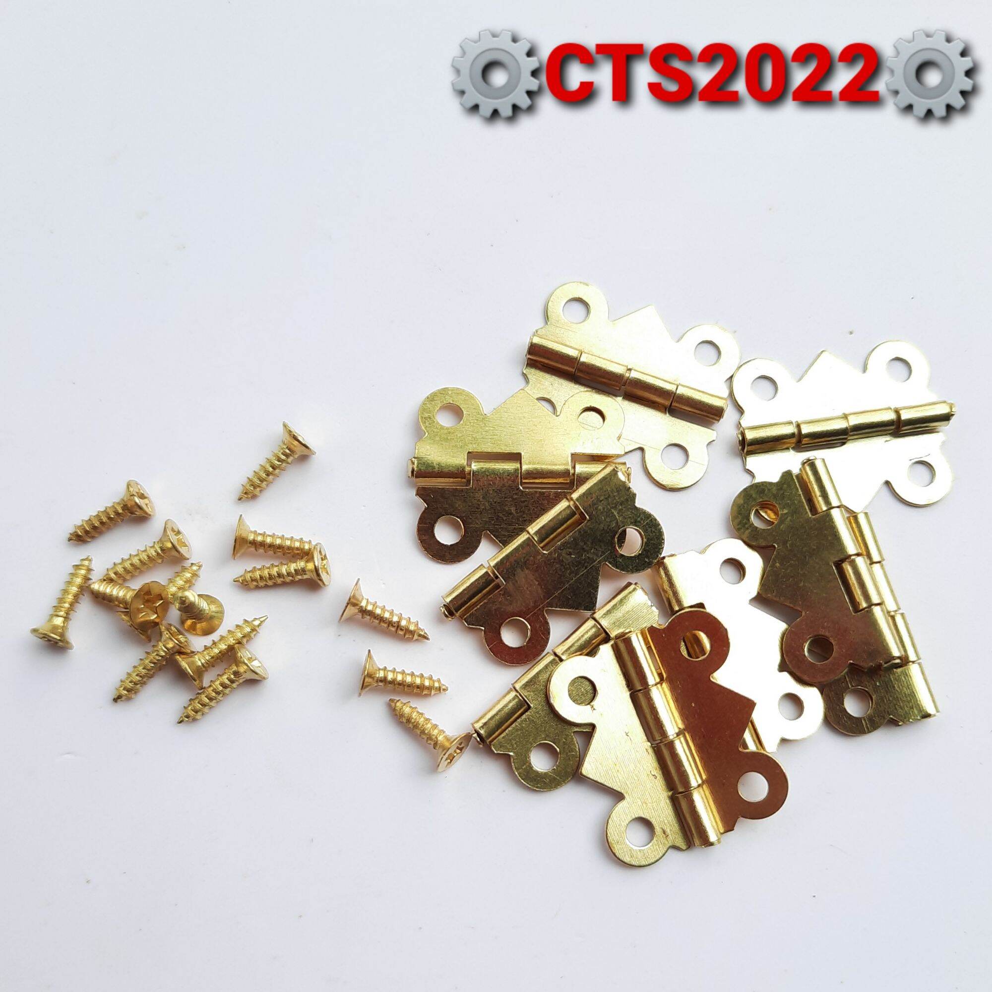 Set 2 bản lề mini 20x17mm kèm đinh vít