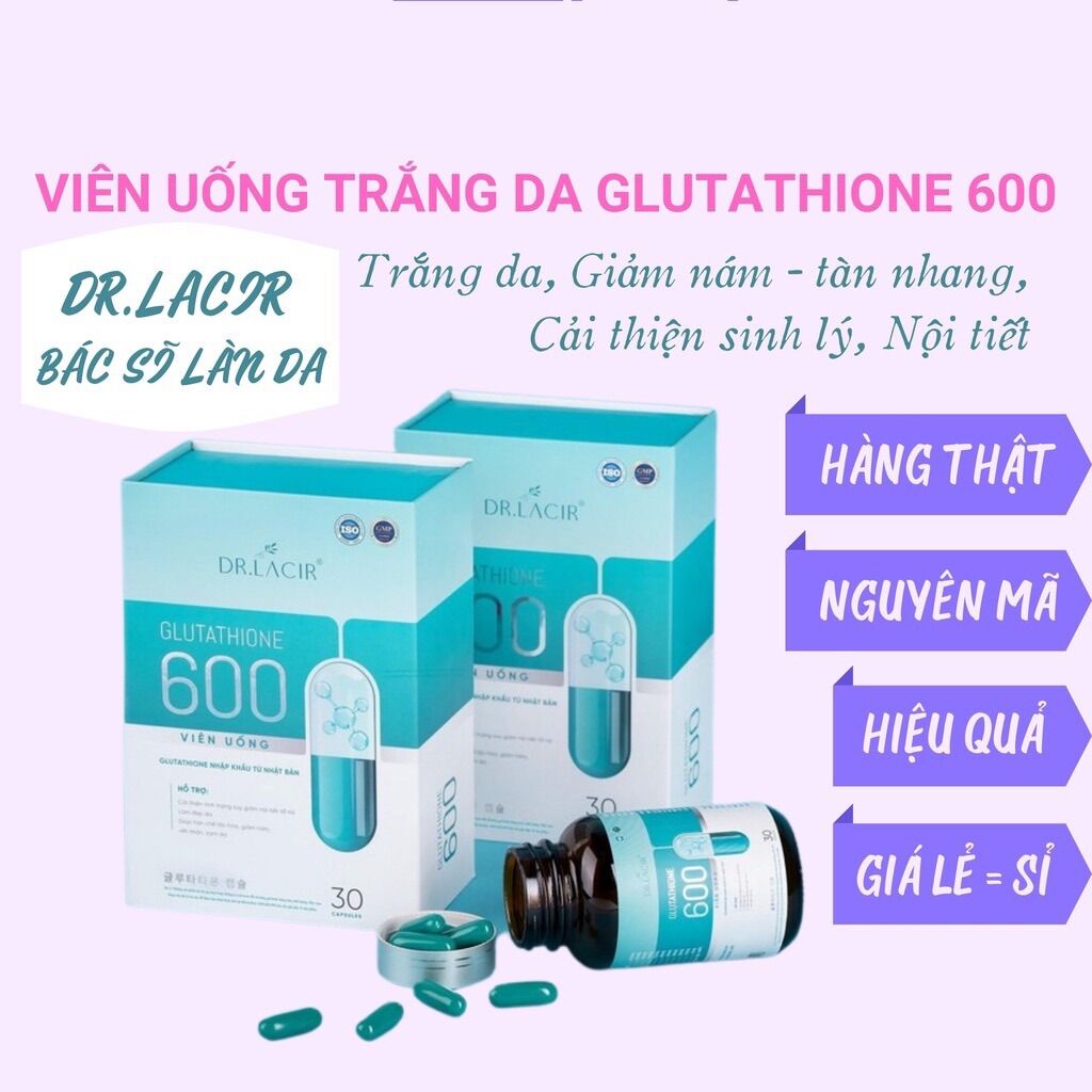 Viên uống trắng da Glutathione 600 Dr