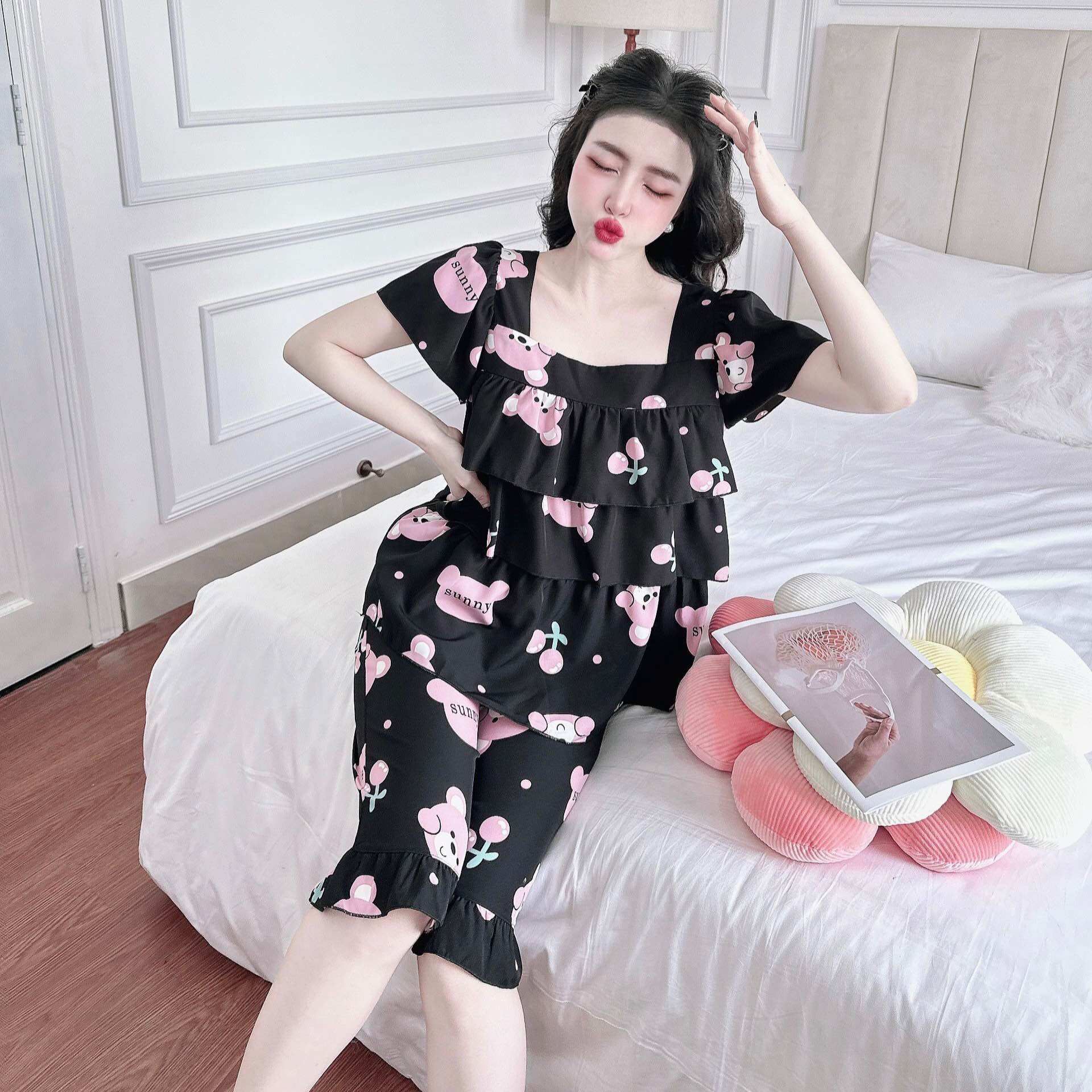 Đồ Bộ Bigsize 50-100kg Lụa Nhật Cao Cấp - Chất mát, Form Bigsize, Hot Trend
