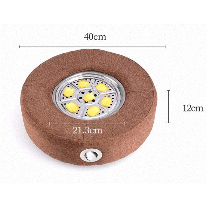 Đệm ngồi xông ngải cứu.Đệm xông cứu ngải có nút điều chỉnh nhiệt độ