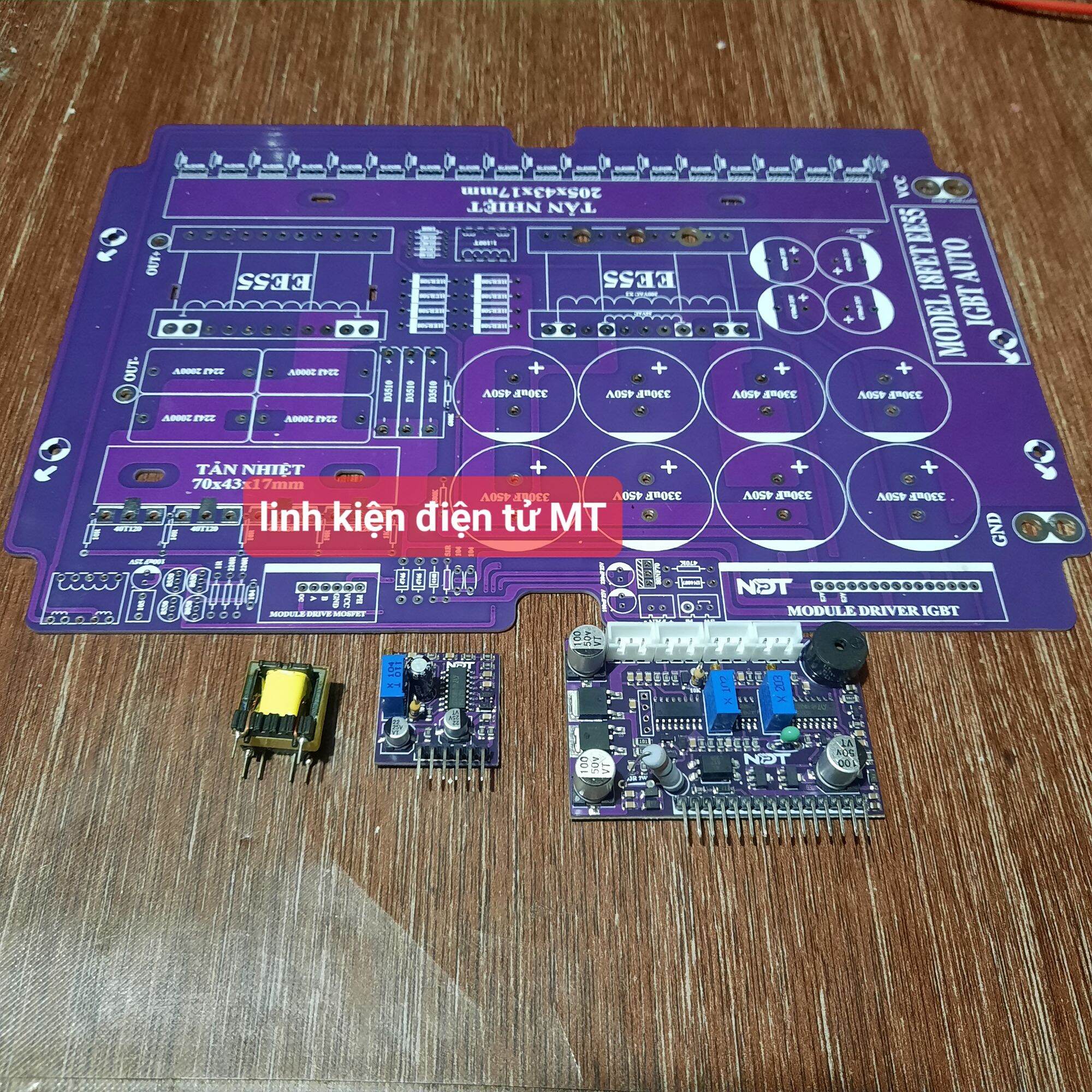 Board mạch 18fet igbt auto, bo lái chạy bằng mcu, có citi dòng
