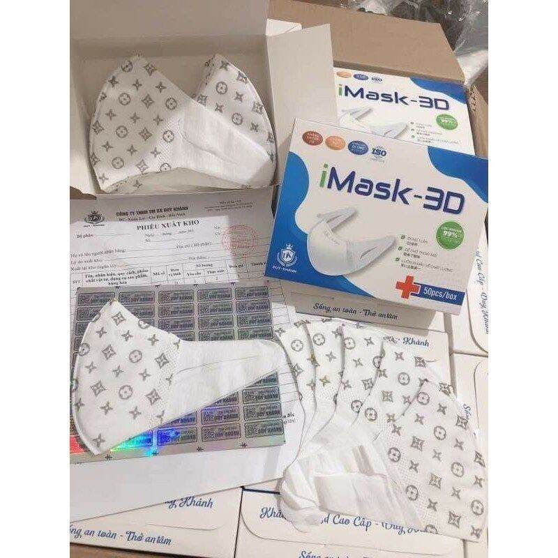 (3D Mask  ) Hộp khẩu trang 3D MASK họa tiết LV 50 cái / hộp