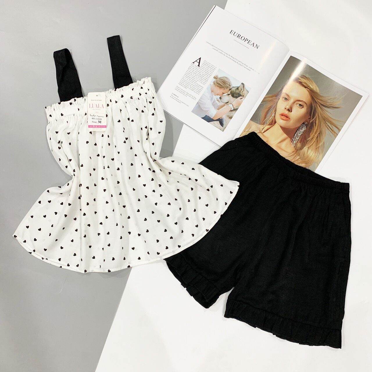 Bộ đồ ngủ đồ mặc nhà Bộ 2 dây đũi pijama