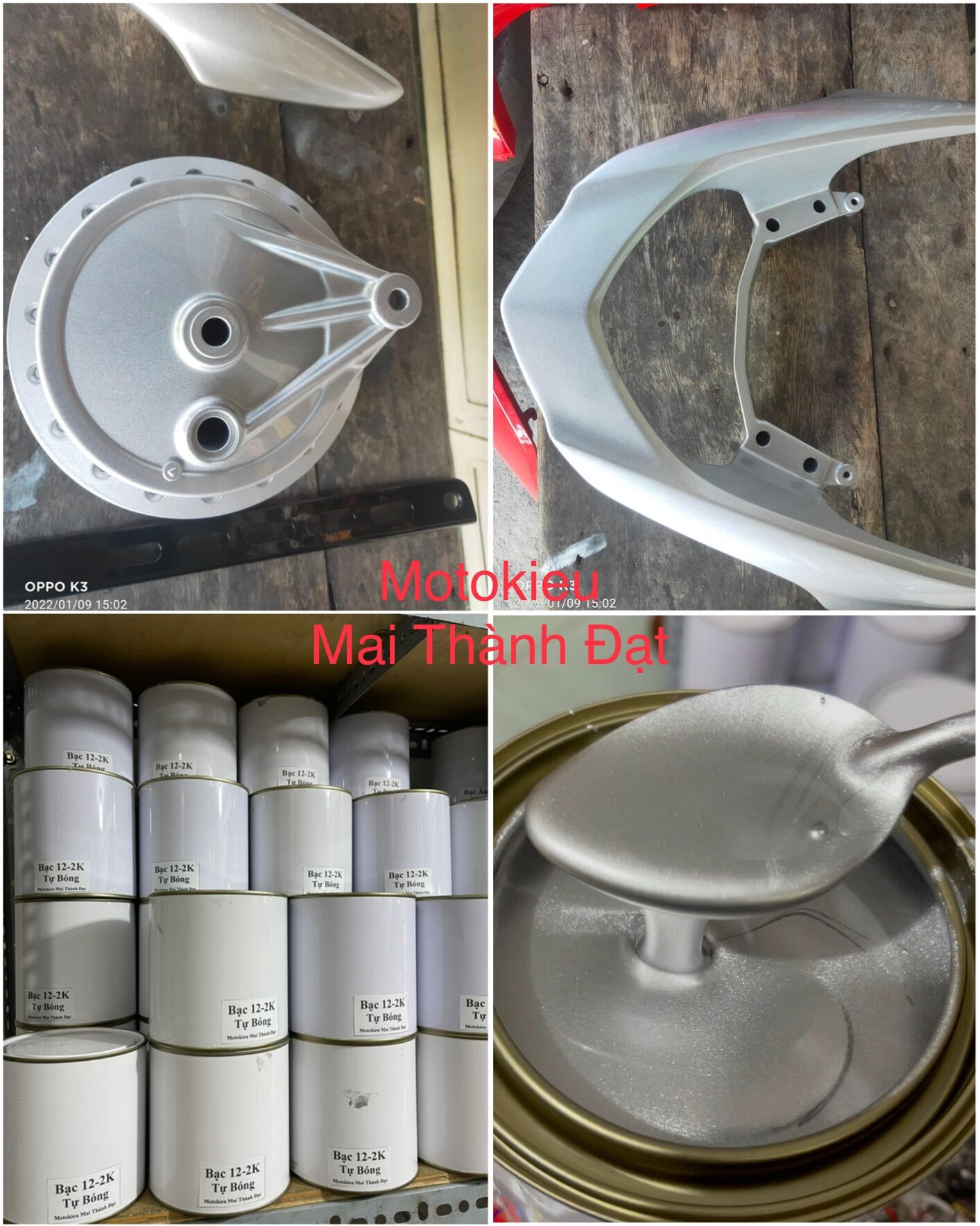 Sơn Bạc 12-2k Tự Bóng . Chưa kèm đông cứng. MotokieuMaiThànhĐạt
