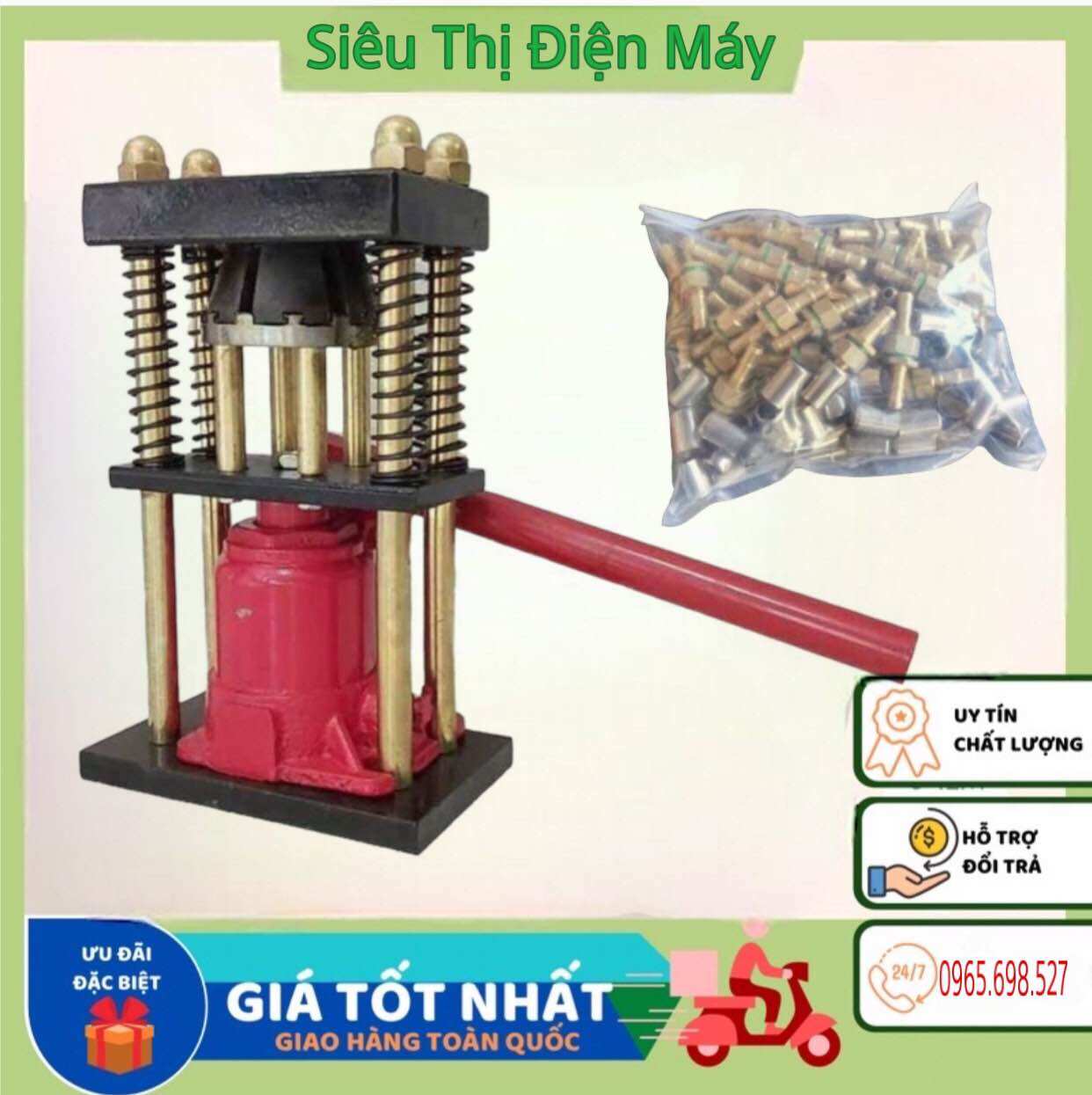 Máy Bấm Đầu Cốt Thuỷ Lực, Máy Bấm Đầu Dây Rửa Xe Phi 8mm - 14mm