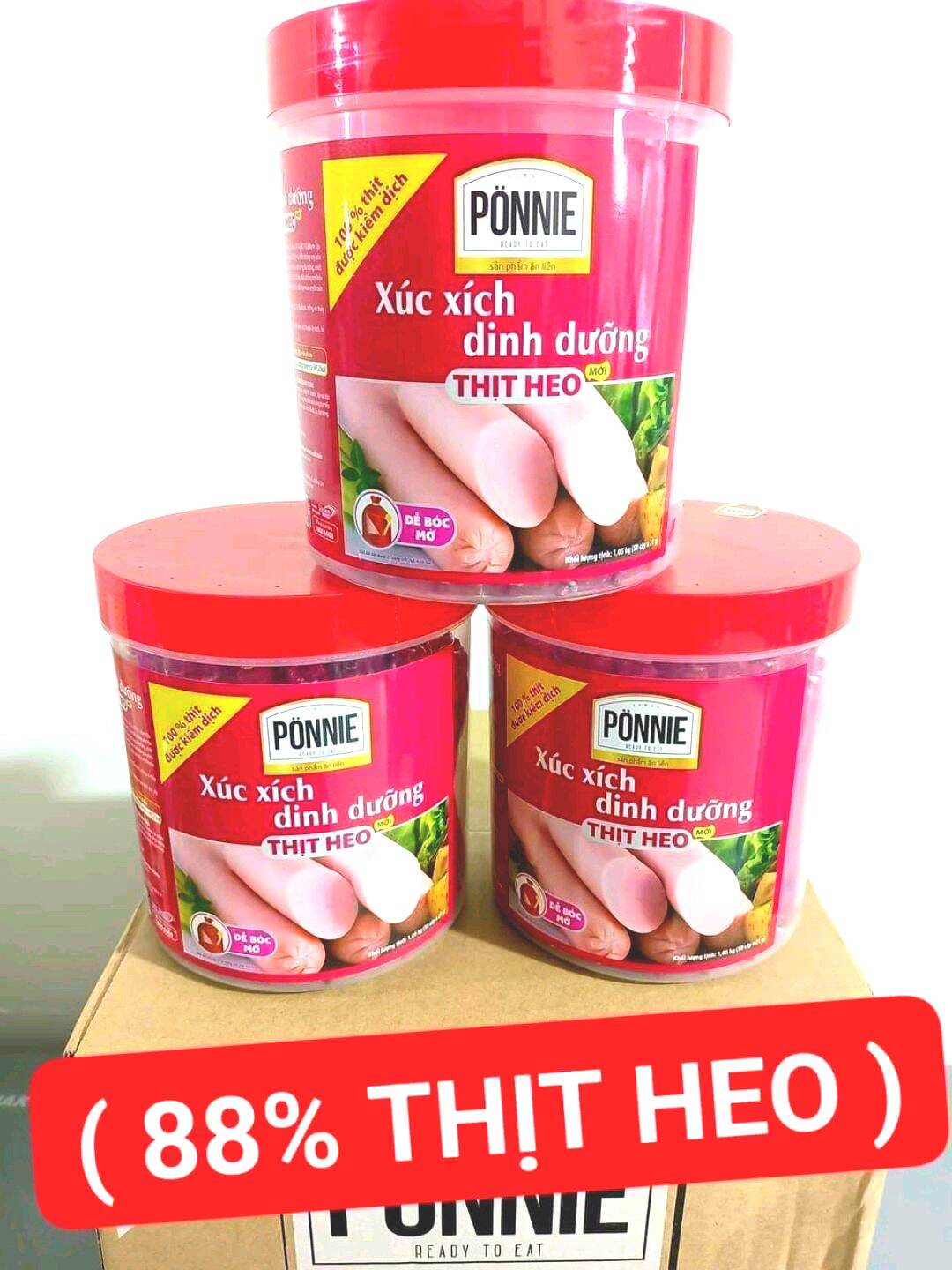 Xúc xích PONNIE hộp 50 cây