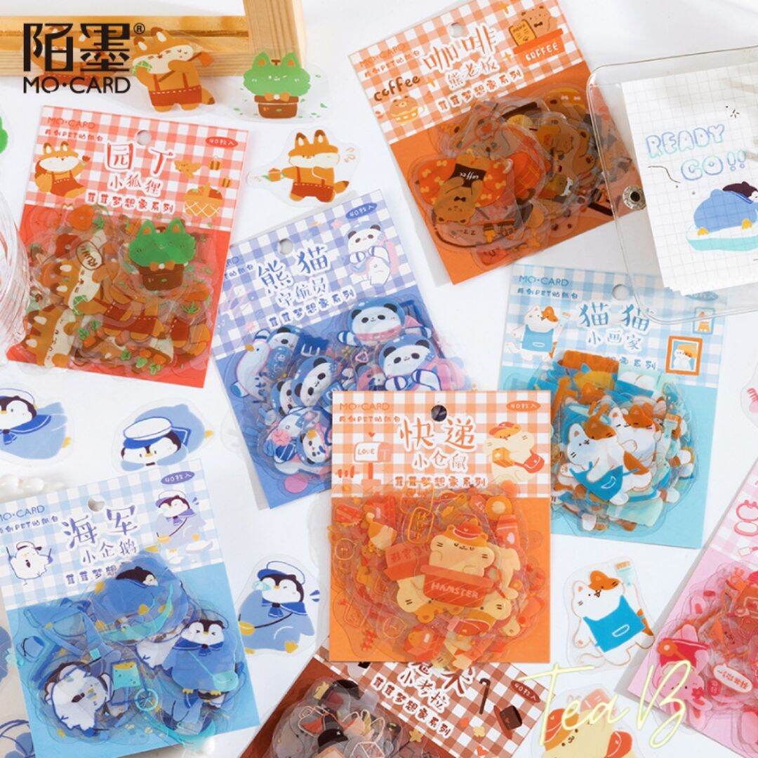 Set 40 sticker kiểu dáng khác nhau dùng để trang trí