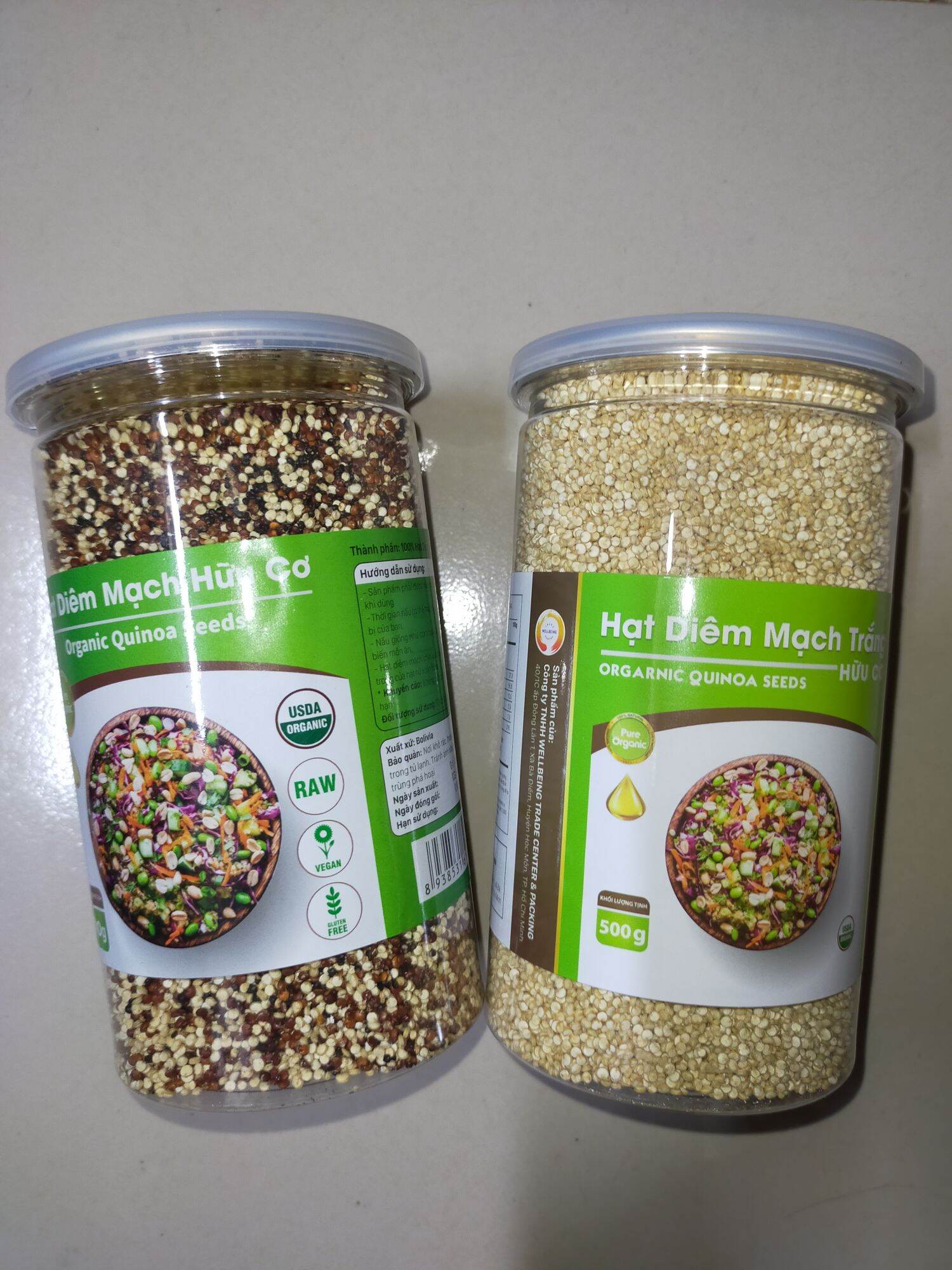 Hạt quinoa hạt diêm mạch hữu cơ 500g quinoa 3 màu quinoa trắng