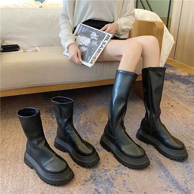 GIÀY BOOT NỮ ĐẾ DÀY BÁNH MÌ CAO GỐI - B71