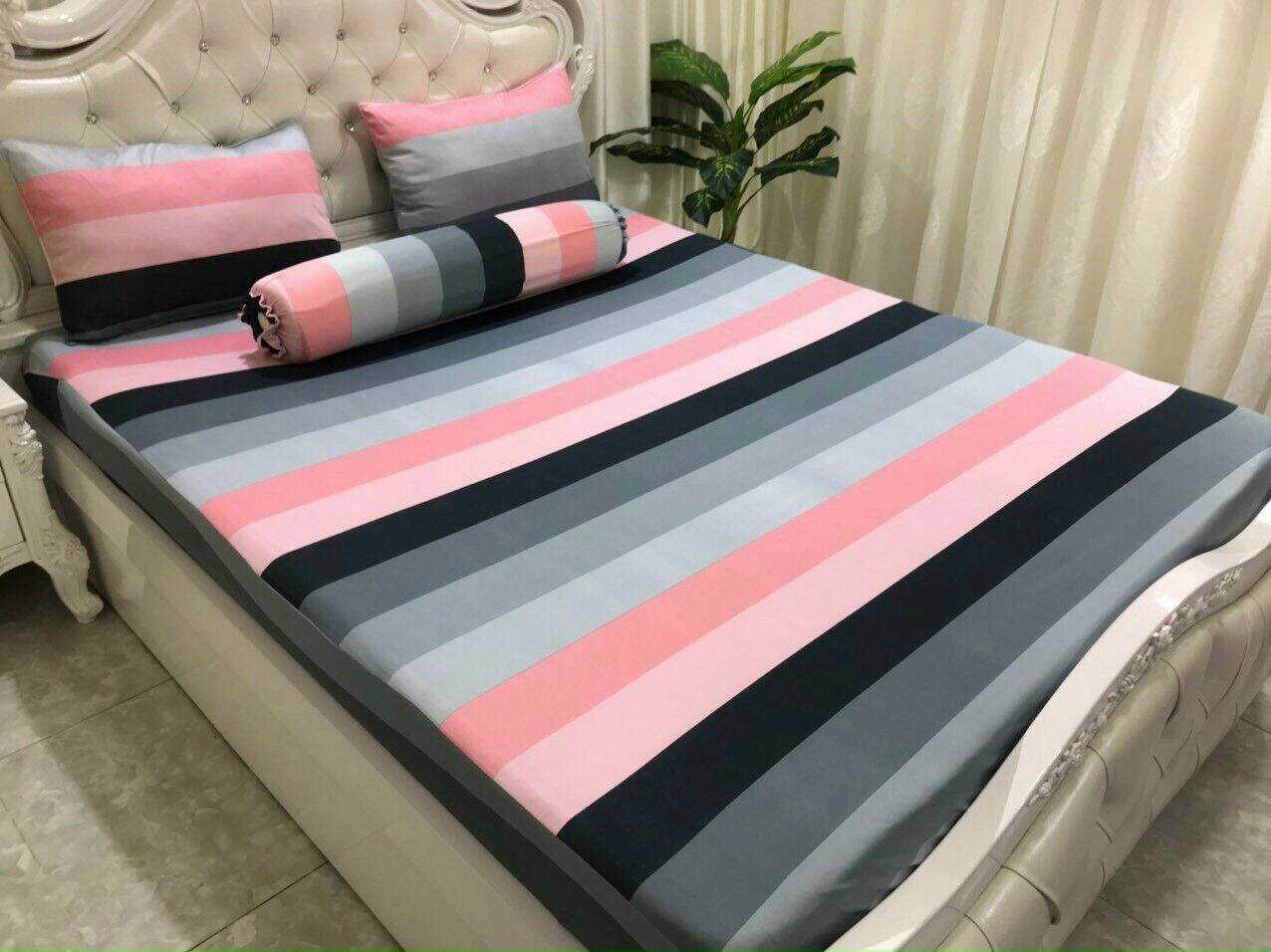 Bộ drap thun lạnh 4 món mẫu cầu vồng