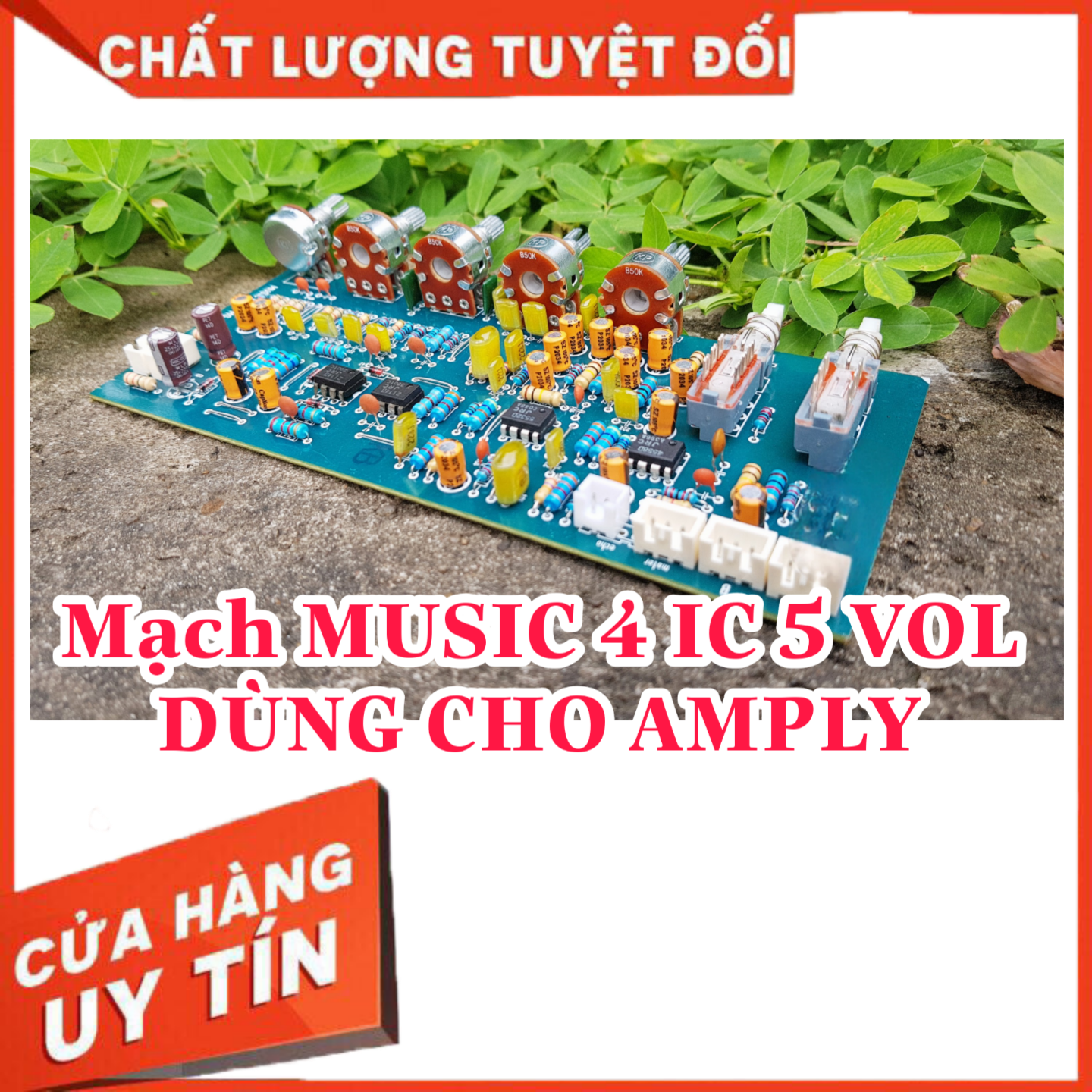 Mạch music 4 ic 5 vol dùng cho amply