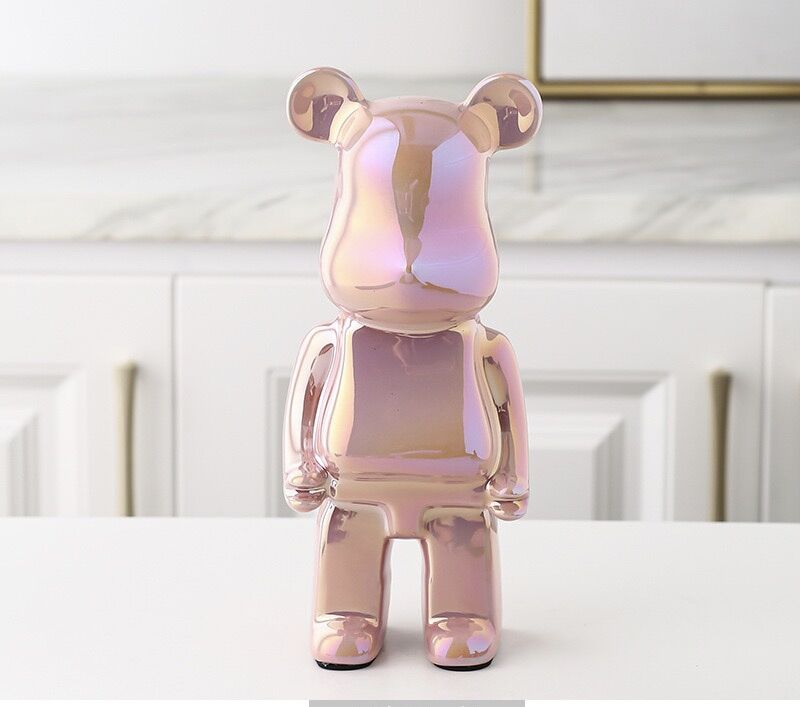 Tượng bearbrick cao cấp 28cm , mô hình bearbrick trang trí phòng khách - shin store