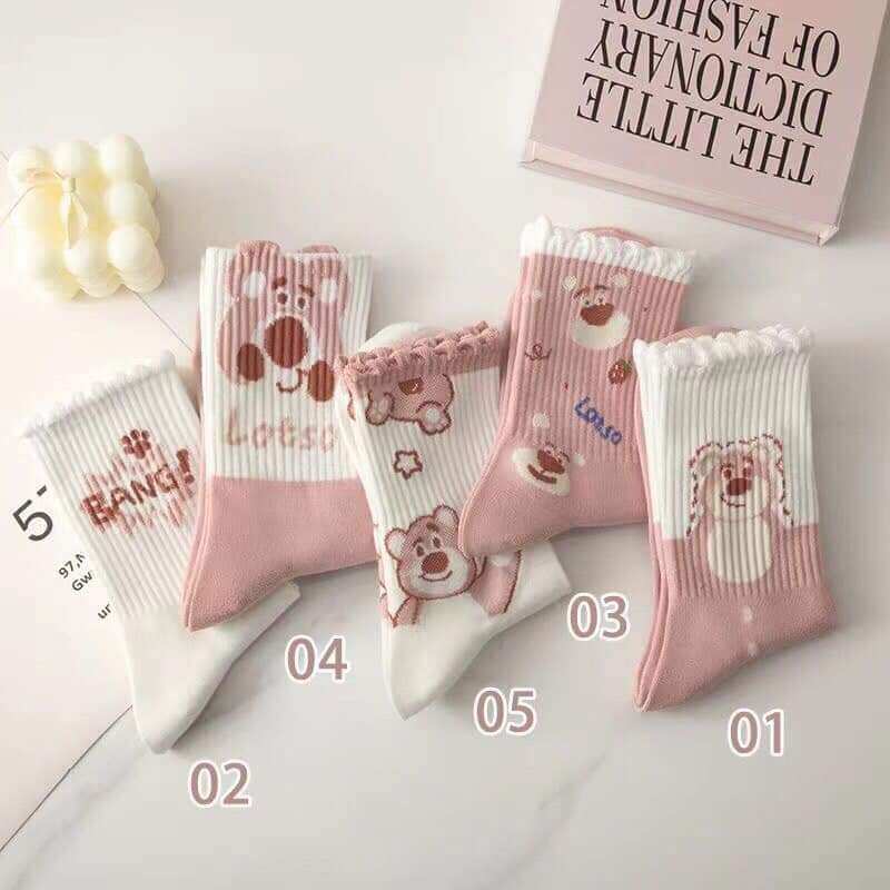 Tất Gấu Hồng Đáng Yêu