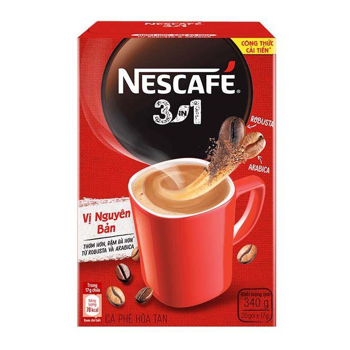 Hộp cà phê hòa tan Nescafé 3in1 vị nguyên bản