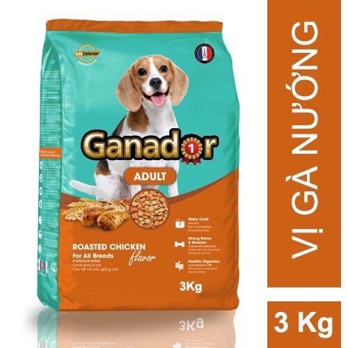 Thức ăn dành cho chó trưởng thành Ganador vị gà nướng 3kg
