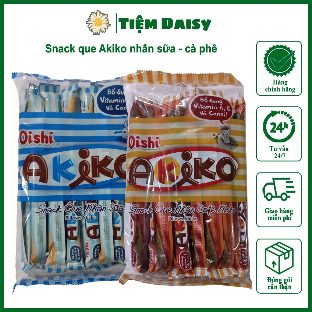 Snack que nhân sữa Oishi Akiko gói 140g