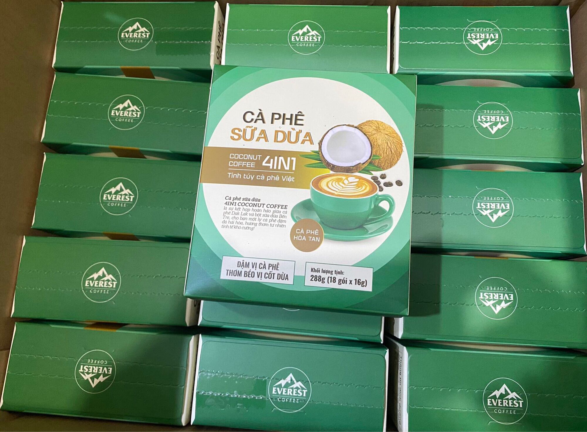 Cà phê sữa dừa PREMIUM COCONUT COFFEE 3IN1 (18 sticks/hộp)