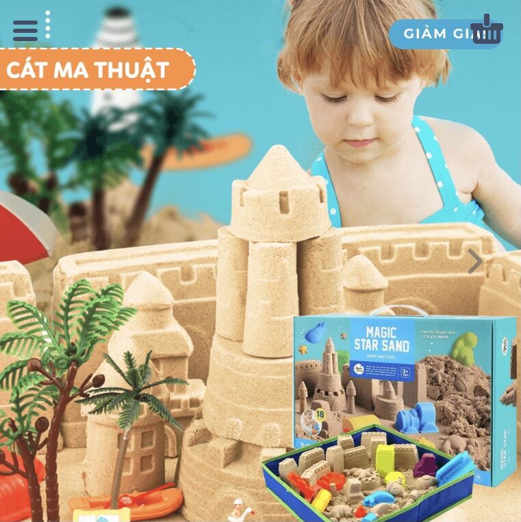Cát động lực cao cấp cho bé 3+ chính hãng Joan Miro đồ chơi thông minh Cát ma thuật Magical Sand