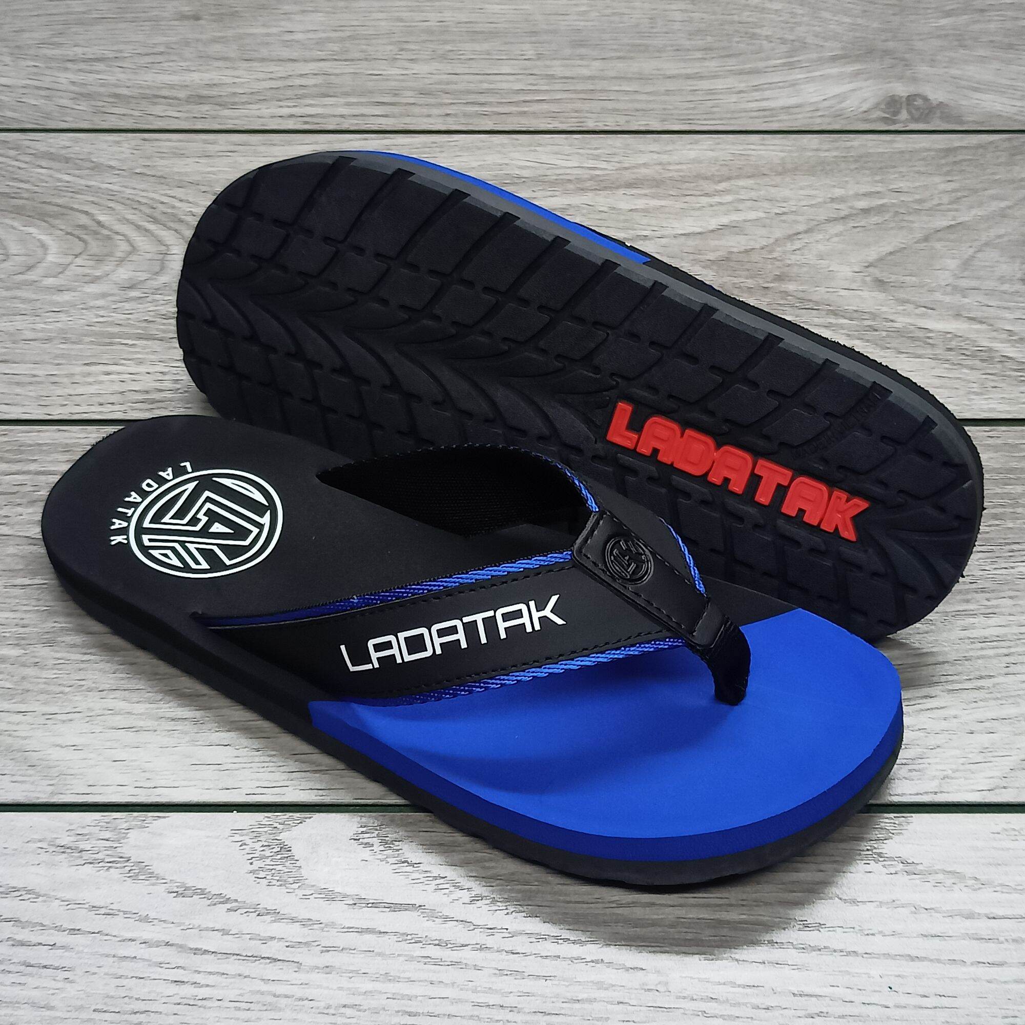 Dép kẹp xỏ ngón ladatak - mã xl 004 màu đen phối xanh