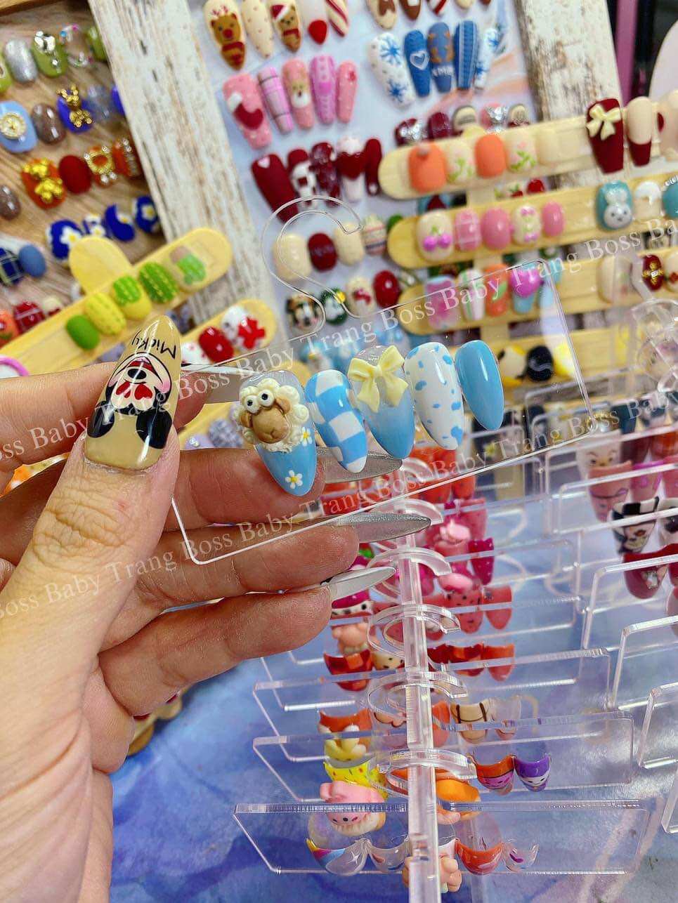 Nail xinh đính chram