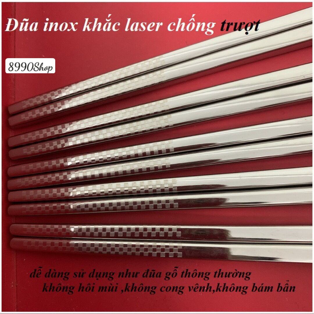 Set 5 Đôi Đũa Inox Cao Cấp