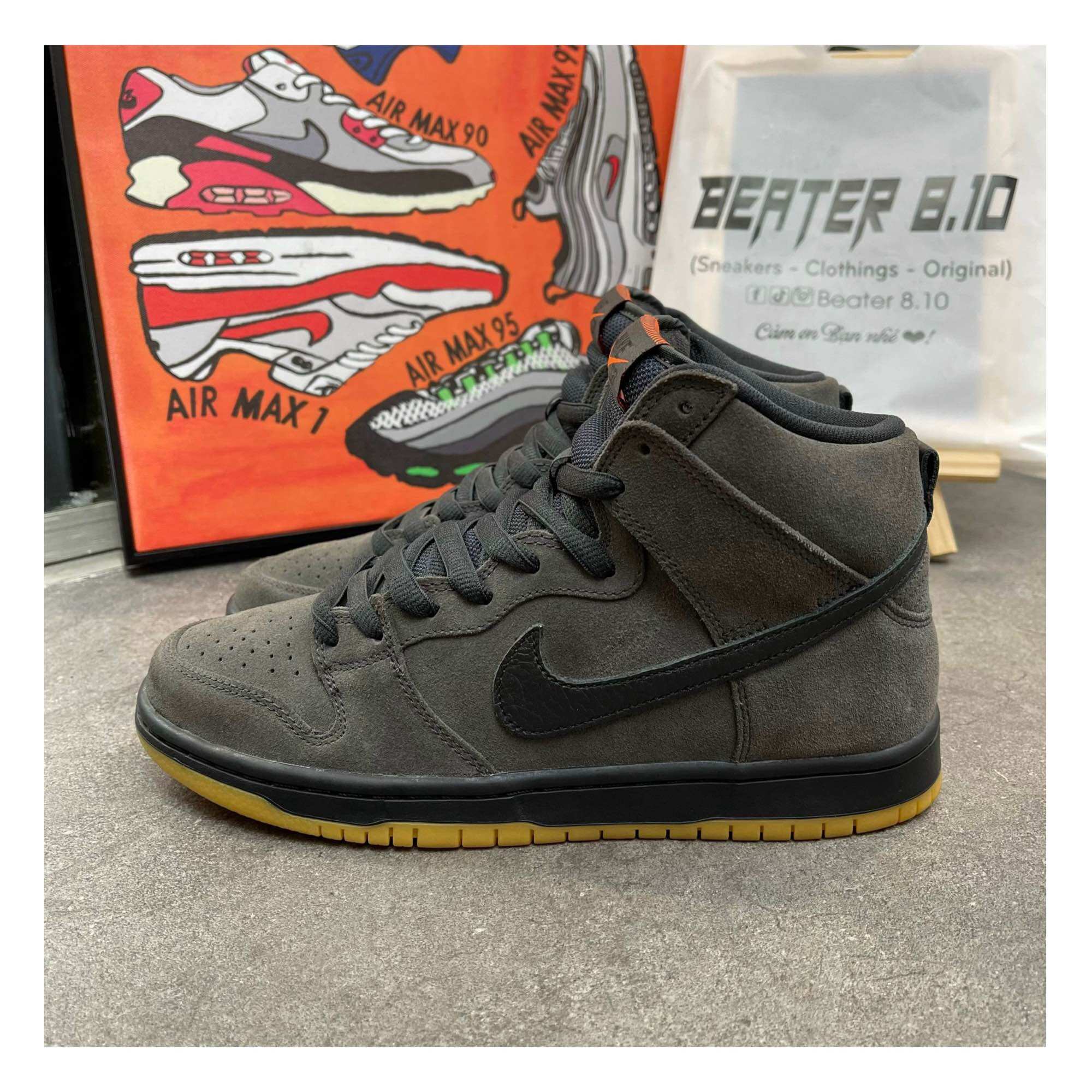 Chính hãng - giày sb dunk high ‘dark smoke grey’