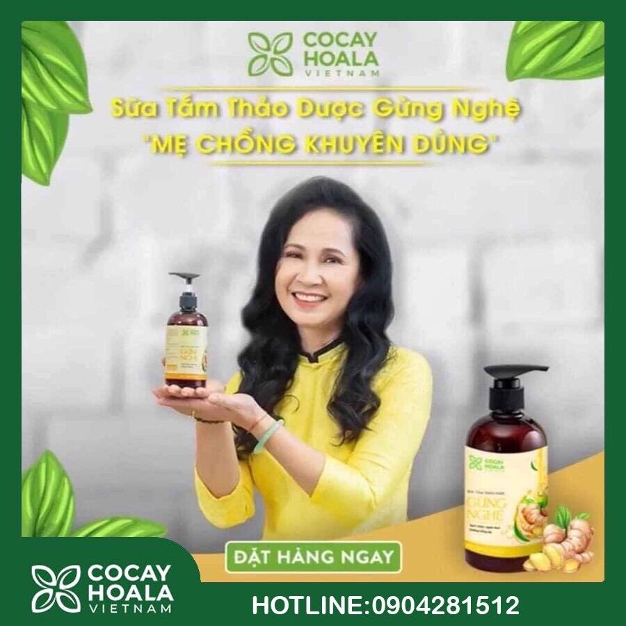 [SỈ 5 CHAI] Sữa tắm thảo dược gừng nghệ 300ml