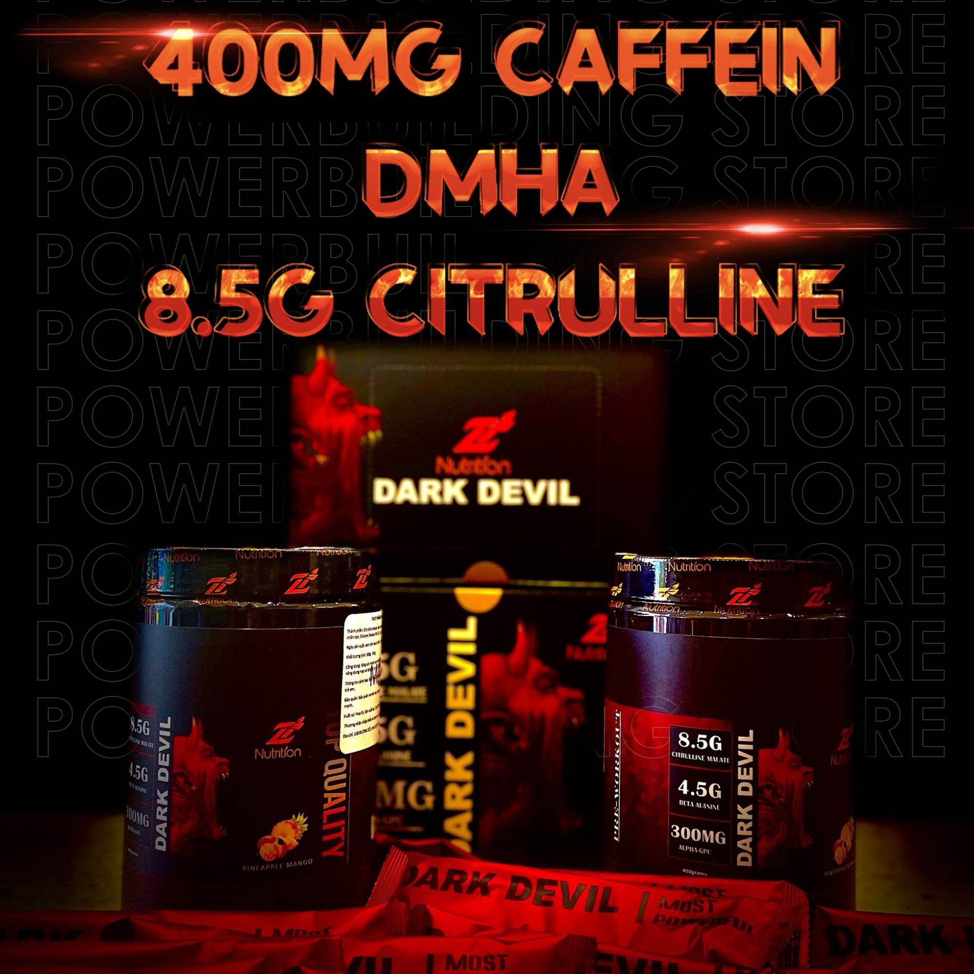 ZNUTRITION DARK DEVIL PRE WORKOUT (30 SERVINGS) Citrulline Malate, Beta Alanine, Alpha-GPC, Caffeine, DARKDEVIL PREWORKOUT TĂNG SỨC MẠNH - BenTre Supplement