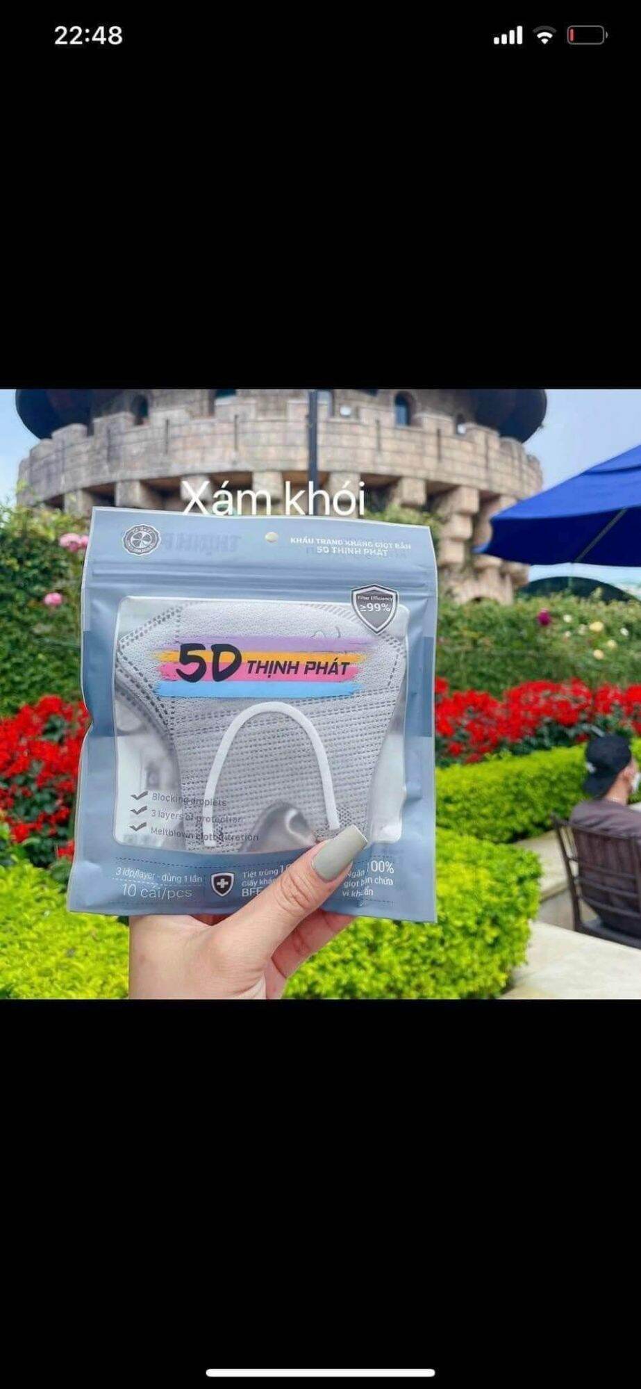 Khẩu trang 5D Thịnh phát 100c