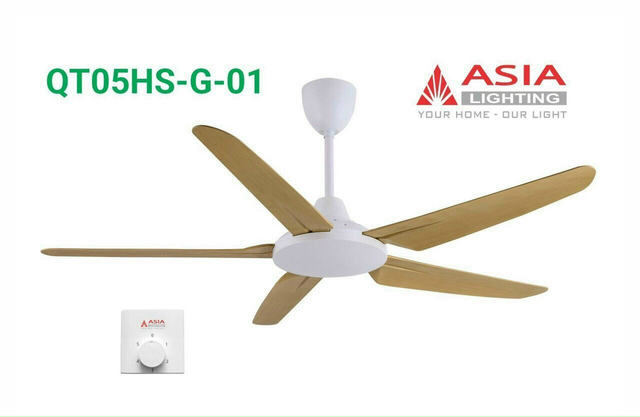 Quạt trần 5 cánh QT05 Asia trang trí