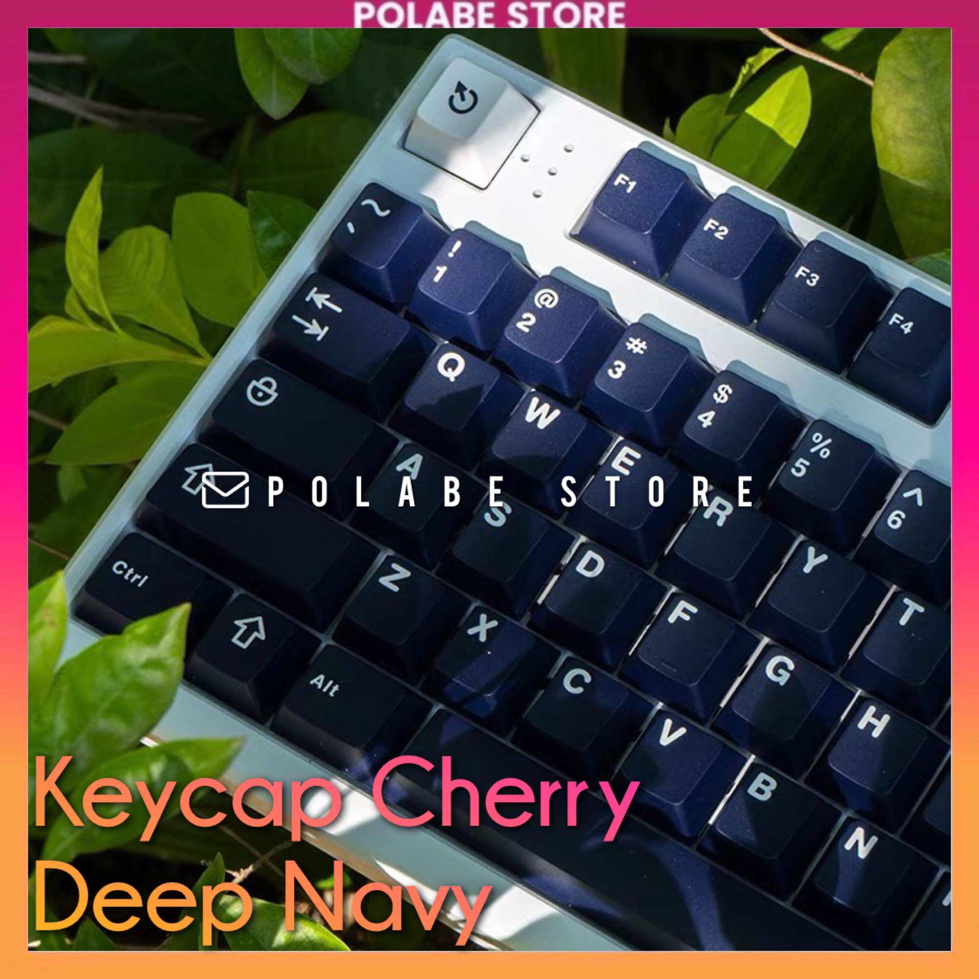 Nút bấm Keycap Cherry Deep Navy Cherry Profile chất liệu ABS sử dụng nhiều layout bàn phím cơ - Polabe Store