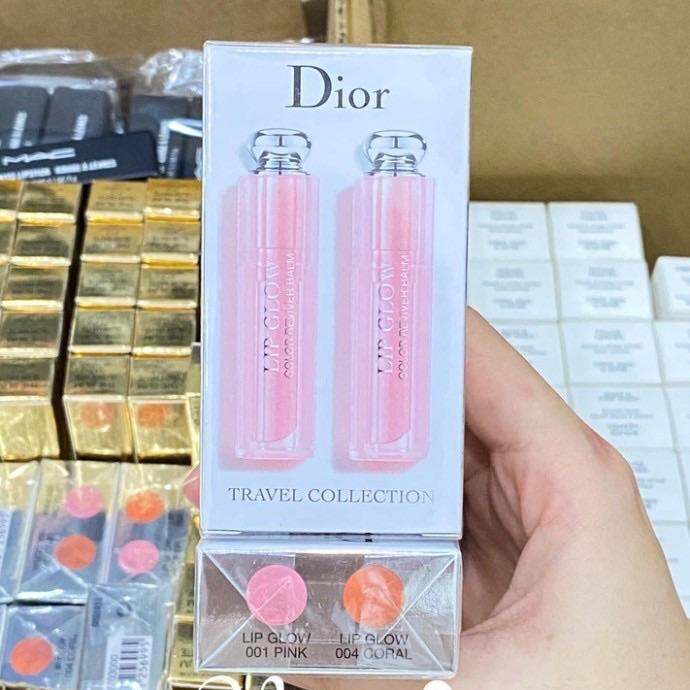 Set 2 Son Dưỡng M&ocirci C&oacute M&agraveu Dior Addicted Lip Glow: 001 Pink - 004 Coral