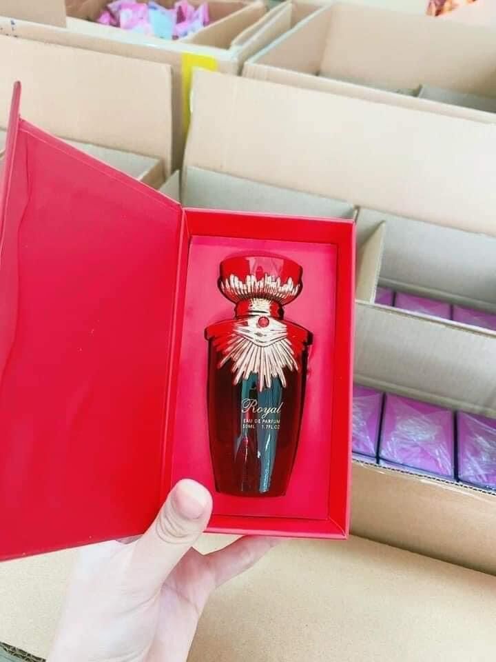 Nước hoa nữ Royal 50ml ( màu đỏ ) cào mã npp