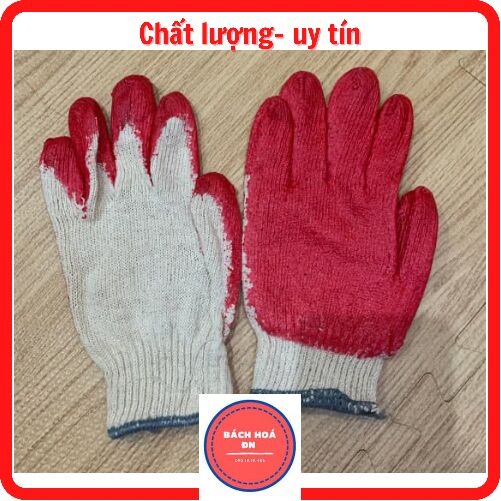 Găng tay phủ cao su 40g - Găng tay lao động - Chống trơn trợt ma sát tốt.