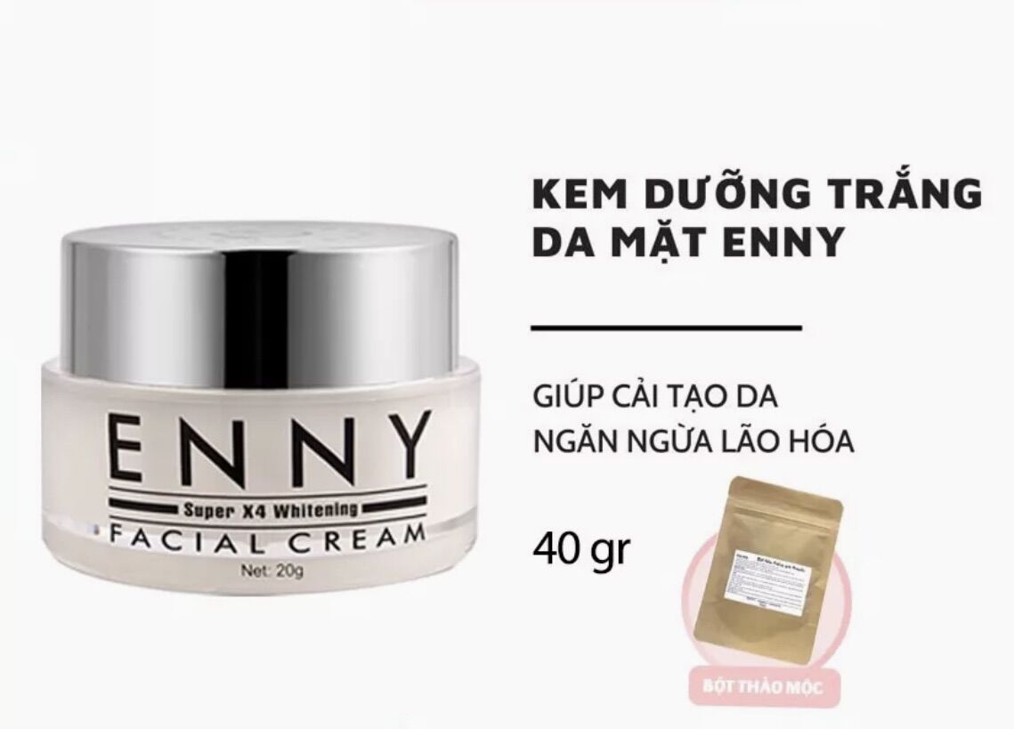 Kem Face Super X4 Enny dưỡng trắng ngừa mụn thâm nám tặng kèm mặt nạ