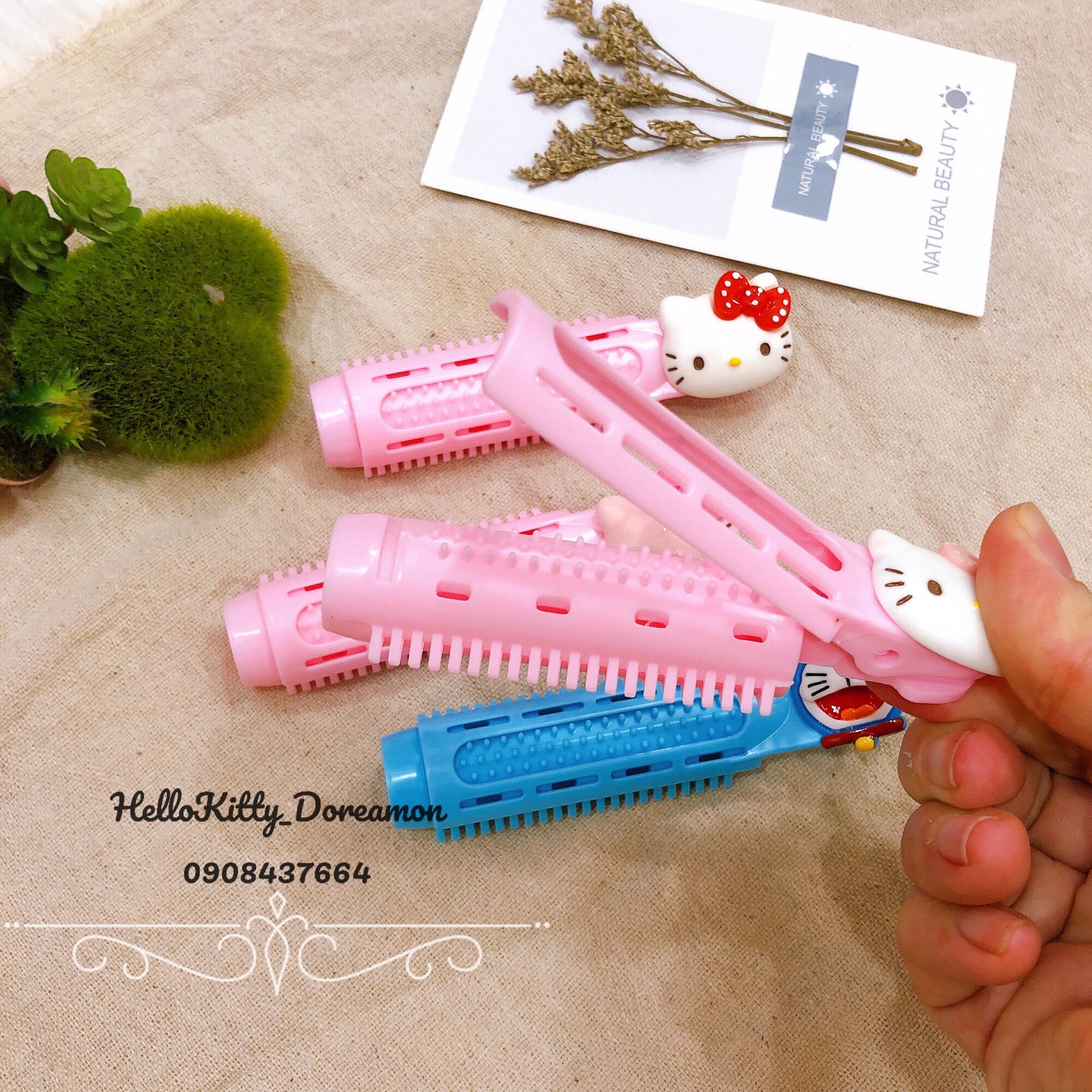 Kẹp xoăn tóc mái HelloKitty Doreamon