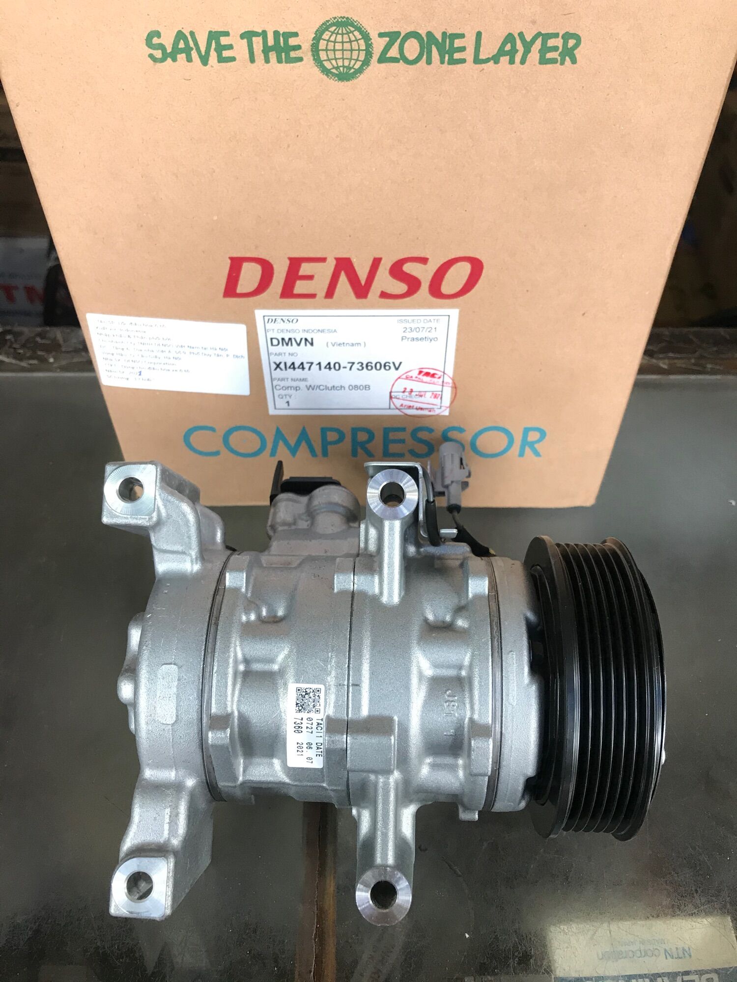 Lốc Lạnh/Lốc Điều Hòa Toyota Vios 2017-2021 DENSO made in Indonesia Giá 5,590,000 Đồng*Miễn phí vận chuyển