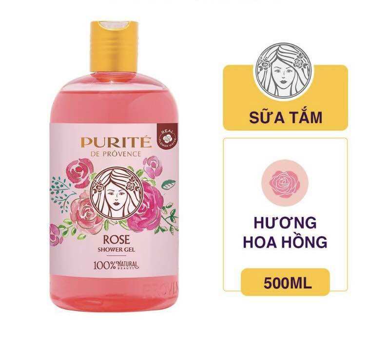 SỮA TẮM PURITE HOA HỒNG DE PROVENCE 850ml-500ml