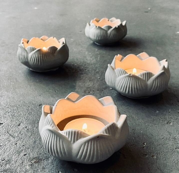 Cốc Hoa Sen Đựng Nến Tealight Nến Thơm - 9293store