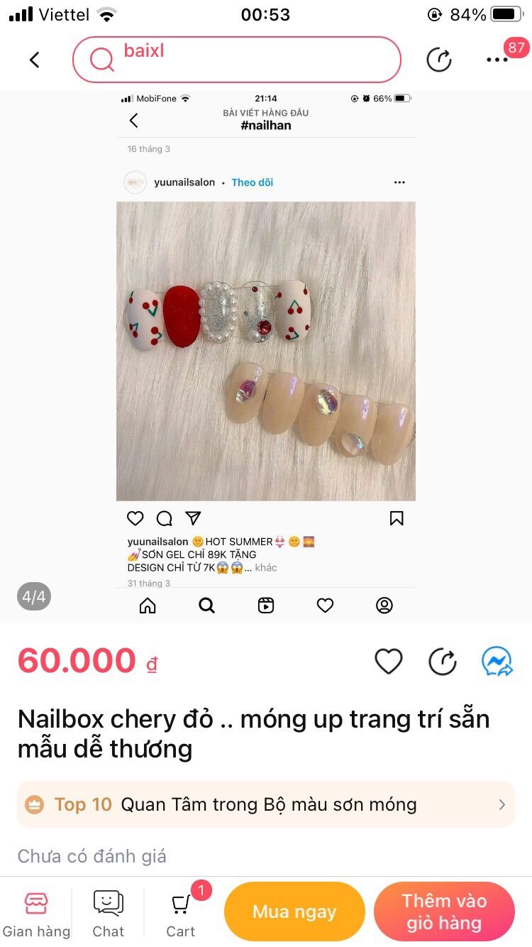 Mẫu nail khách đặt
