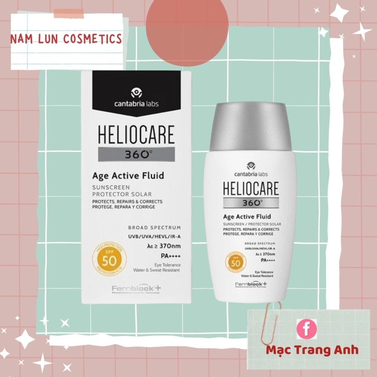 Kem chống nắng Heliocare Age Active Fluid SPF 50+