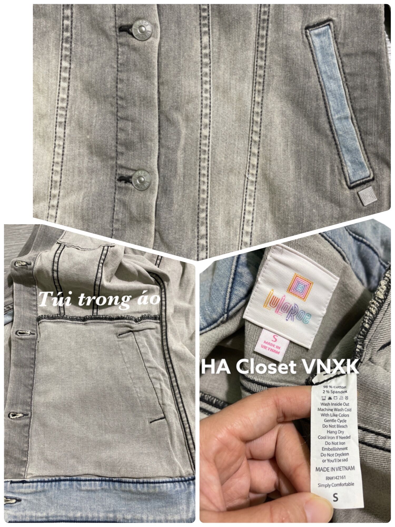 [VNXK]Áo Khoác Jean Lularoe